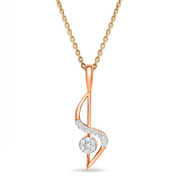 18 KT Rose Gold Diamond Pendant