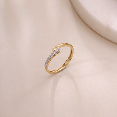 Subtle Offset Diamond Ring