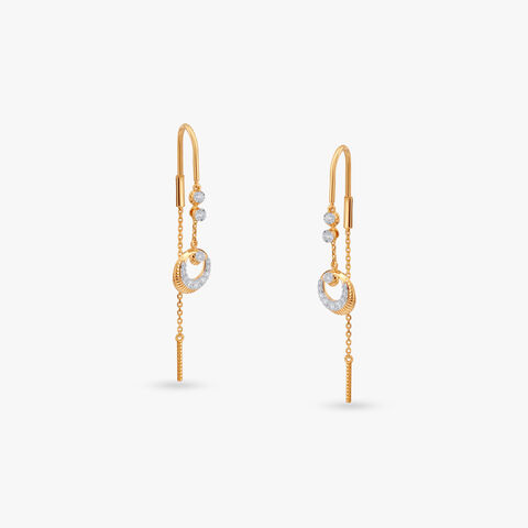 Halo Drift Diamond Drop Earrings