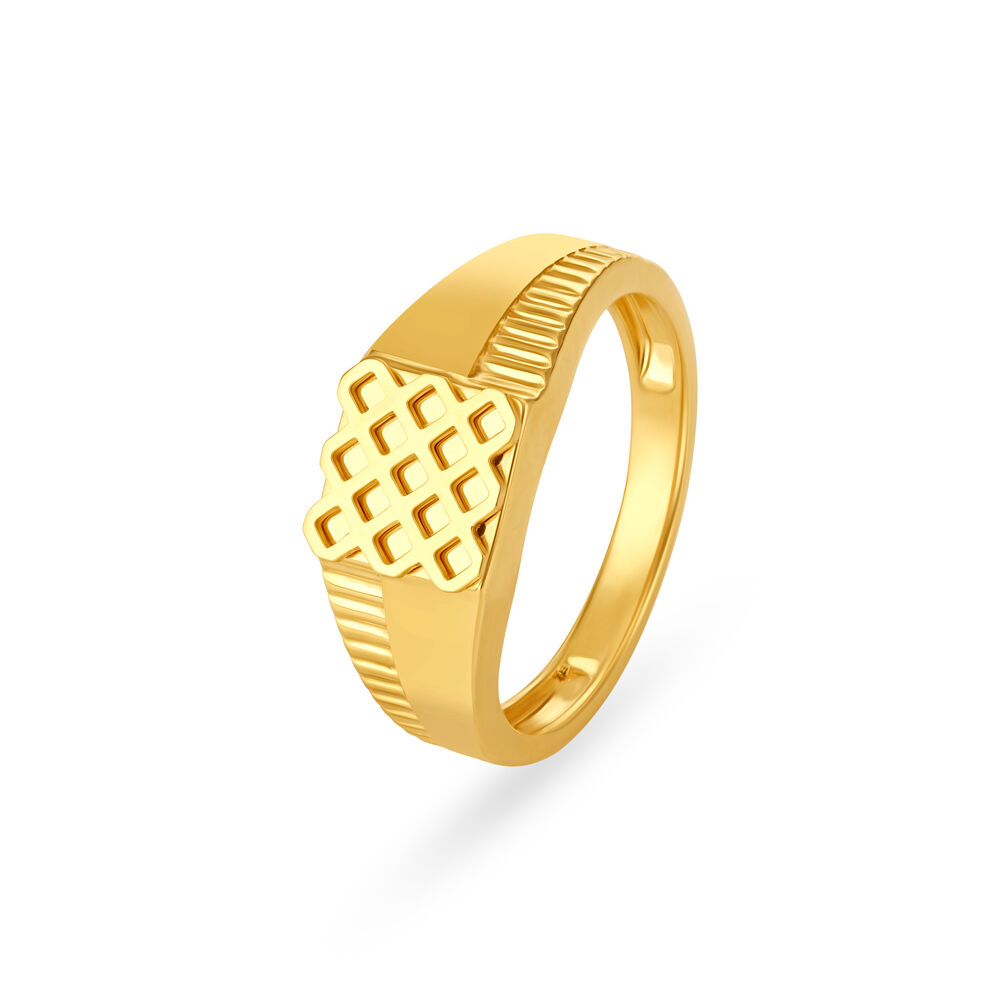 Mens simple hot sale gold ring design