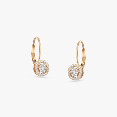 Halo Swing Diamond Hoop Earrings