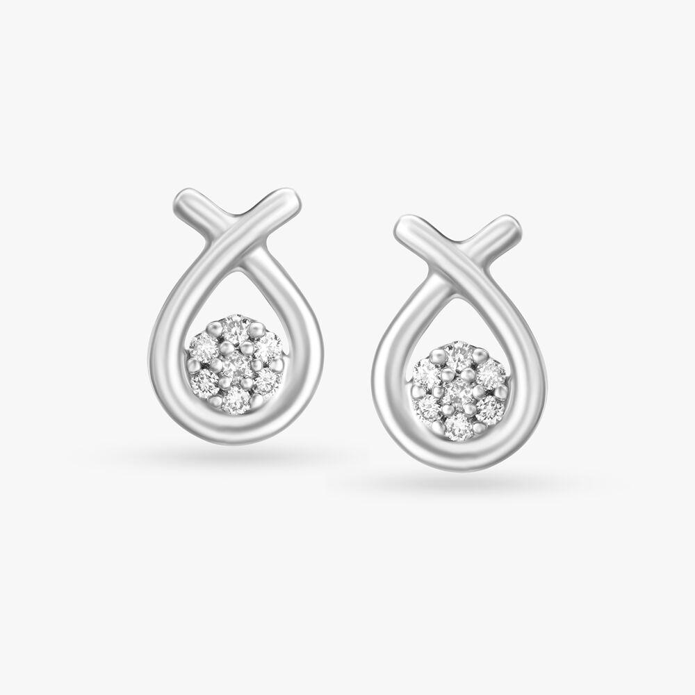 Buy Stunning Platinum and Diamond Earrings Online | ORRA