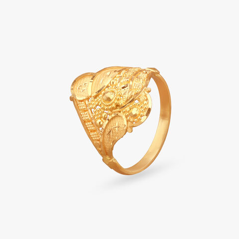 Swirl Garden Gold Ring