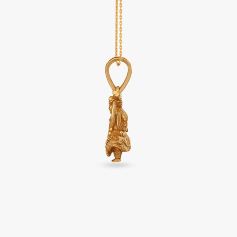 Hare Krishna Gold Pendant