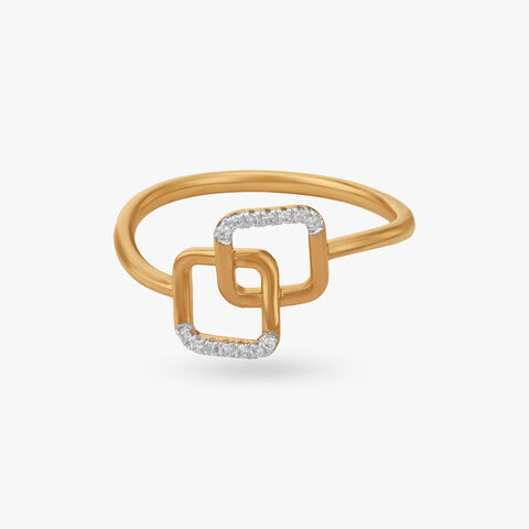 Linked Square Diamond Ring alternate view 1