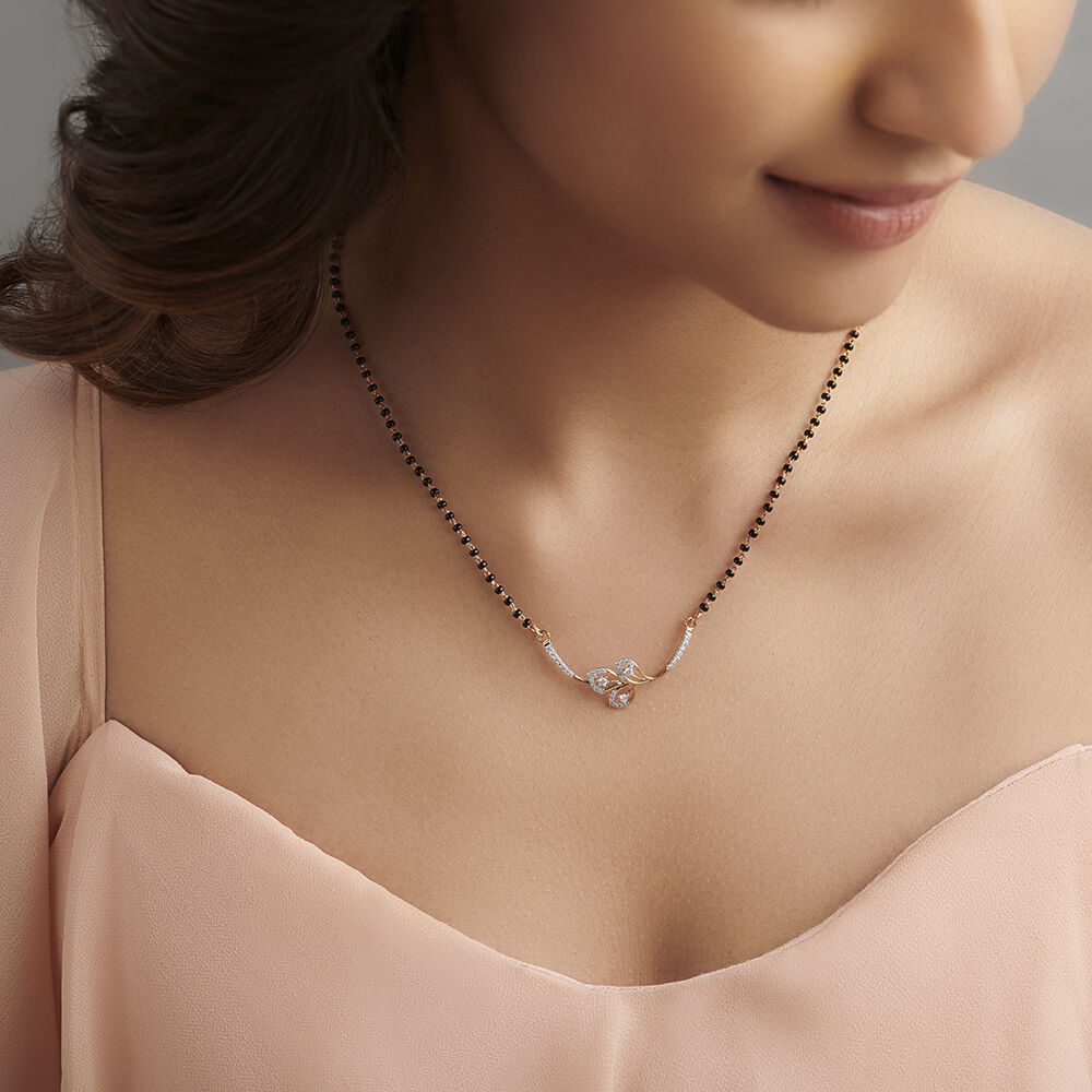 Leafy Charm Diamond Mangalsutra