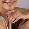 Meteor Trail 14KT Diamond Finger Ring,,hi-res image number null