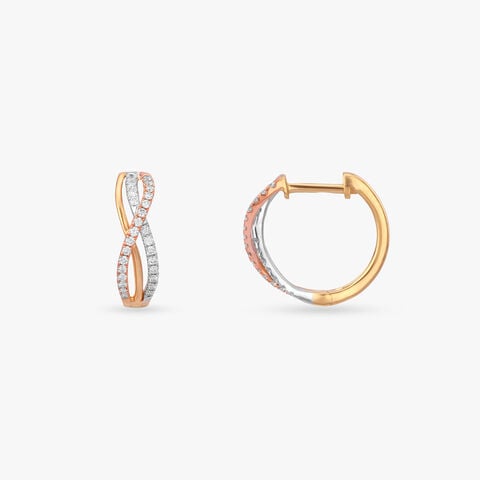 Twisted Radiance Diamond Hoop Earrings
