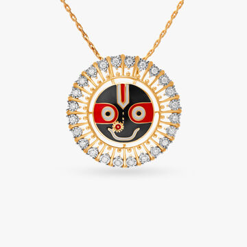 Sublime Lord Jagannath Diamond Pendant