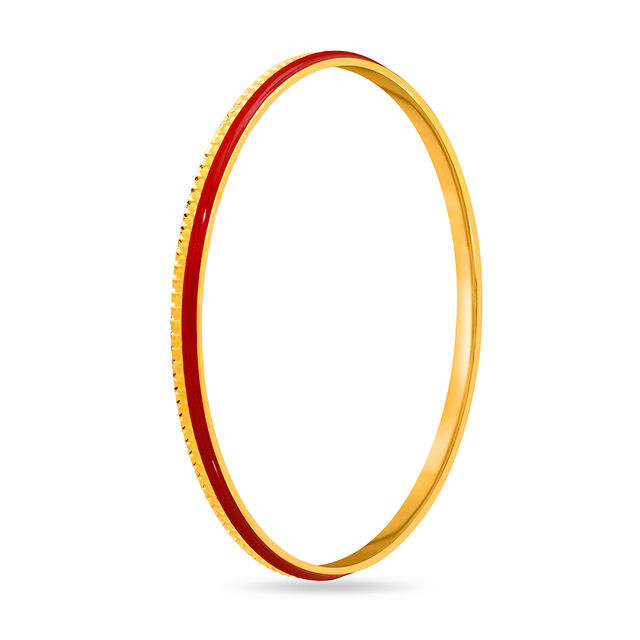 14 Karat Yellow Gold Traditional Bangle,,hi-res image number null