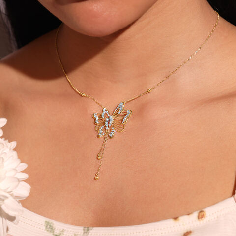 Butterfly Whispers Diamond Necklace