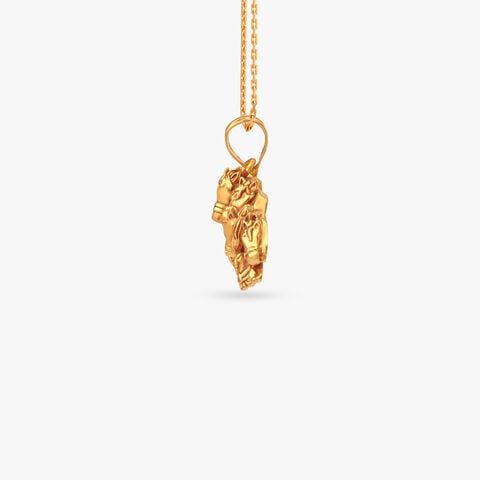 Sapta Ashwa Gold Pendant for Men
