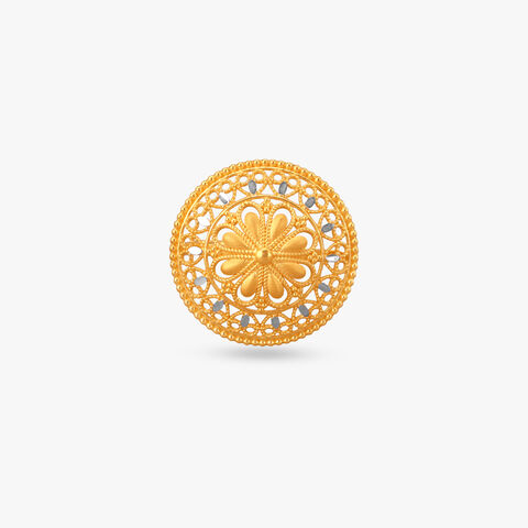Lattice Daisy Gold Ring