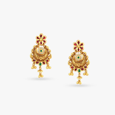 Timeless Blossom Gold Drop Earrings