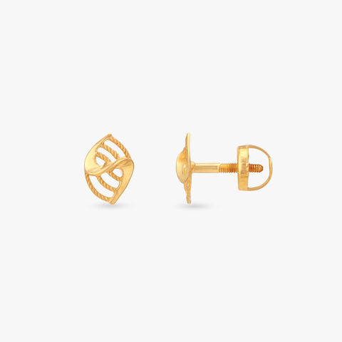 Tiny Glow Gold Stud Earrings for Kids