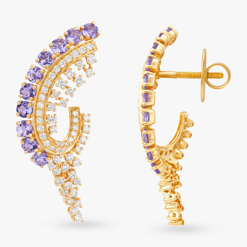 Imperial Iris Diamond Stud Earrings