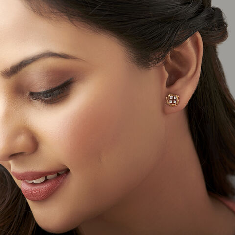 Tiny Radiance Diamond Stud Earrings