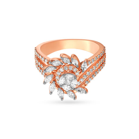Ornate Floral Diamond Ring