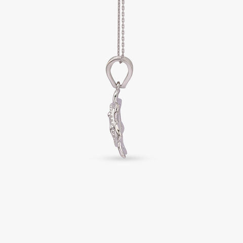 Om Blossom Silver Pendant