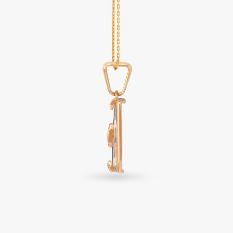 Rectangular Charm Gold Pendant For Men