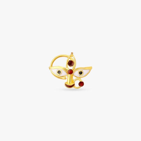 Divine Durga Gold Nose Pin