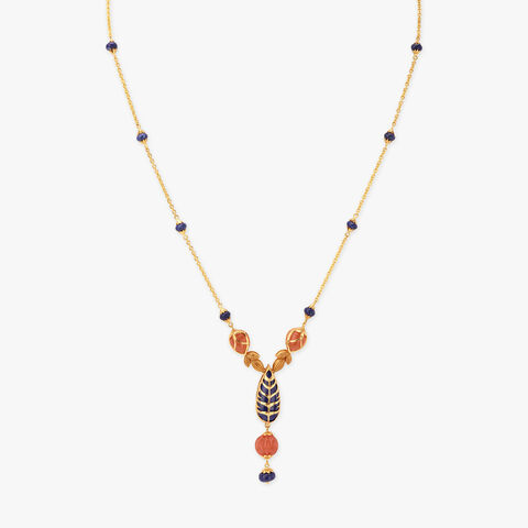 Bloom Trail Gold Pendant with Chain