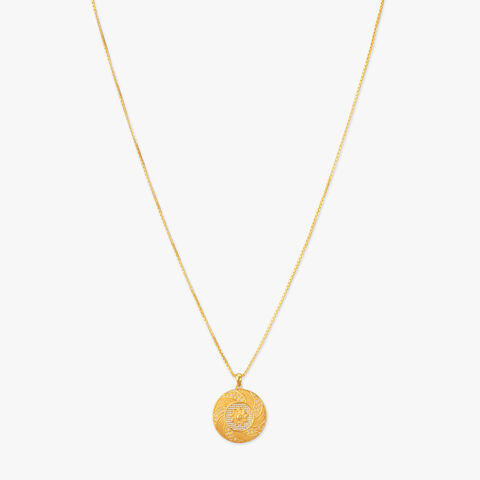 Spiral Glory Gold Pendant with Chain