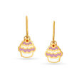 Splendid Ice Cream Pattern Gold Hoop Earrings For Kids,,hi-res image number null