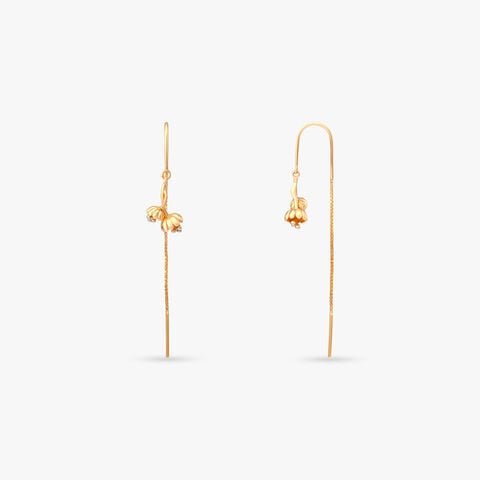 Bloom Trail Gold Hoop Earrings