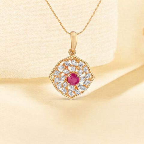 Lattice Charm Diamond Pendant
