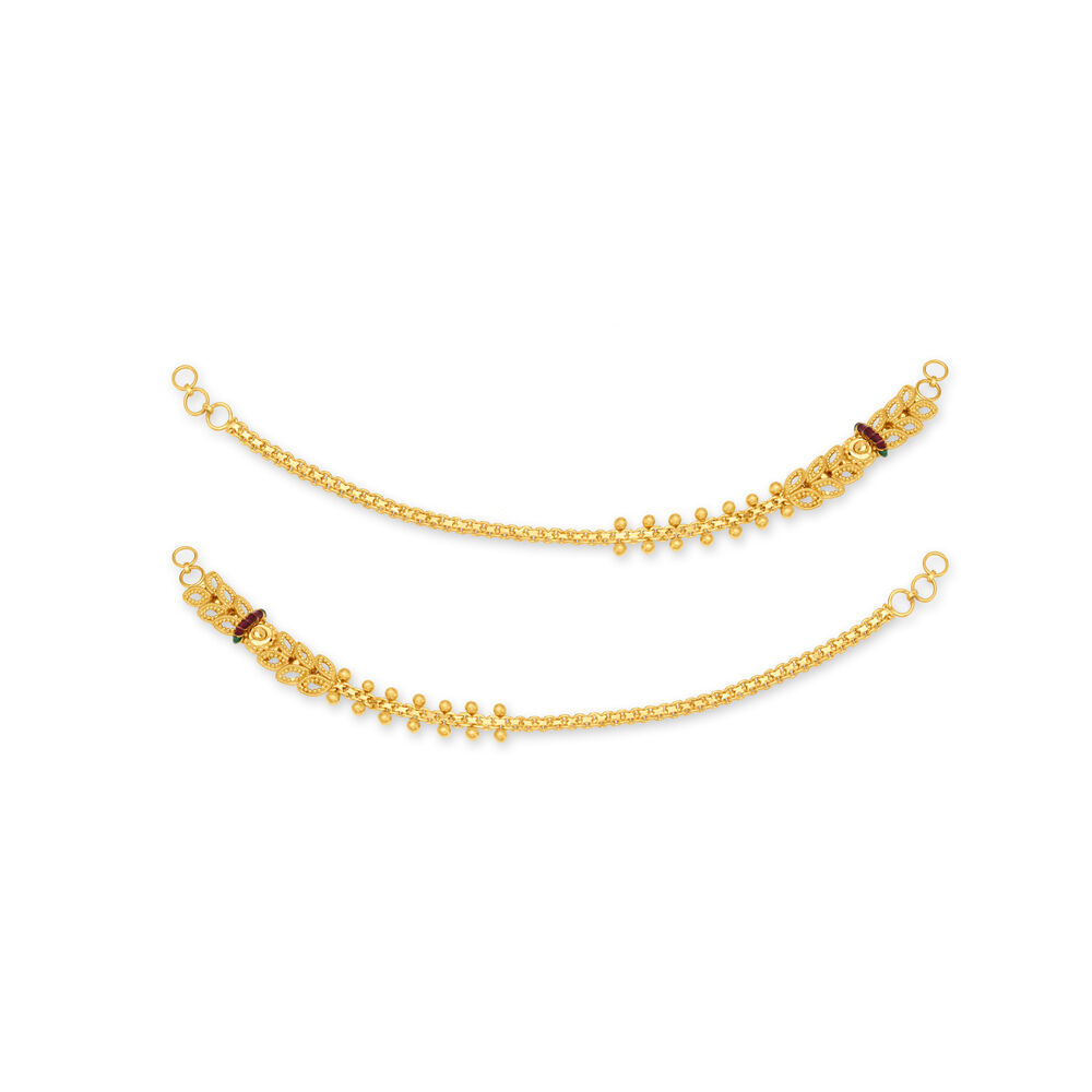 Exquisite 22 Karat Yellow Gold Leaf Lined Mattal