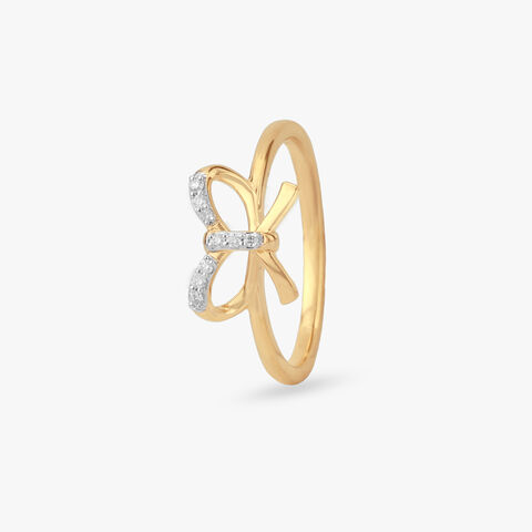 Ribbon Knot Diamond Ring