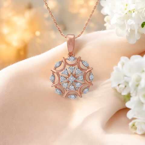 Starry Web Diamond Pendant
