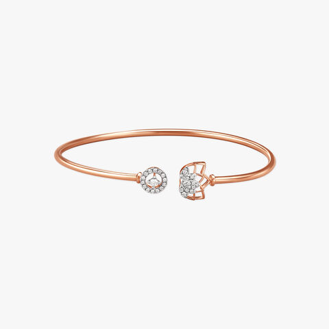 Gleaming Lotus Diamond Bangle