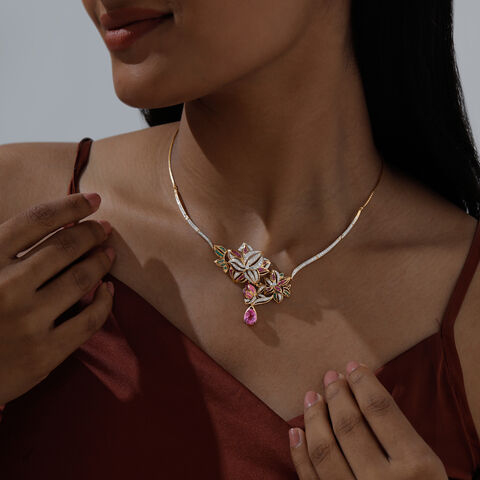 Vibrant Blossom Diamond Necklace