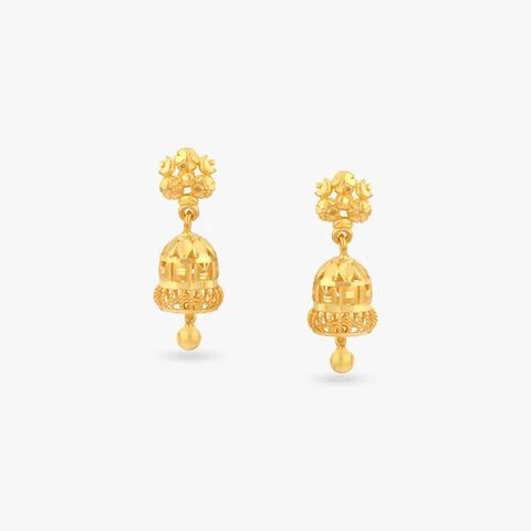 Little Bells Gold Jhumka Earrings for Kids