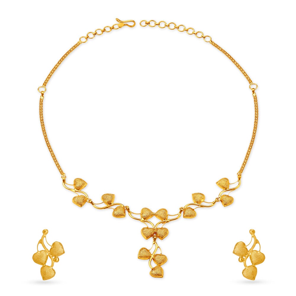 Gold necklace design by tanishq top