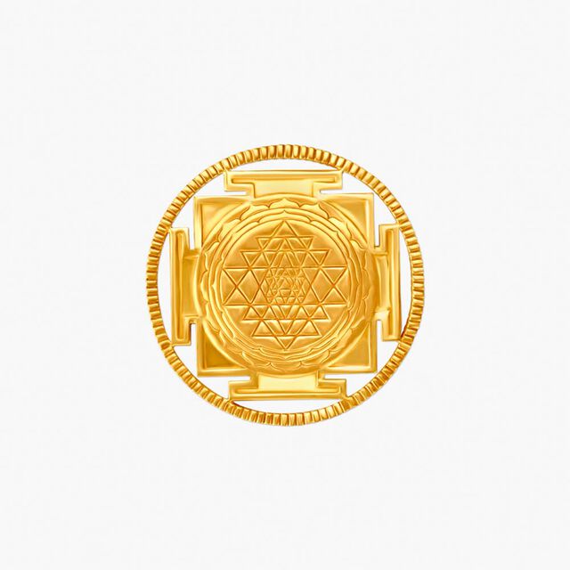 Shree Yantra 22 karat gold coin,,hi-res image number null