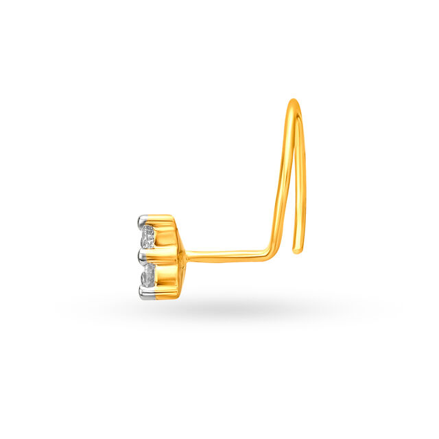 Irresistible Floral Diamond Nose Pin,,hi-res image number null