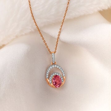 Rosy Tint Diamond Pendant