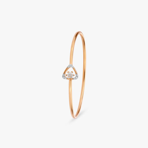 Triangle Bloom Diamond Bangle