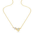 14KT Yellow Gold Apple Of My Eye Diamond Pendant With Chain,,hi-res image number null