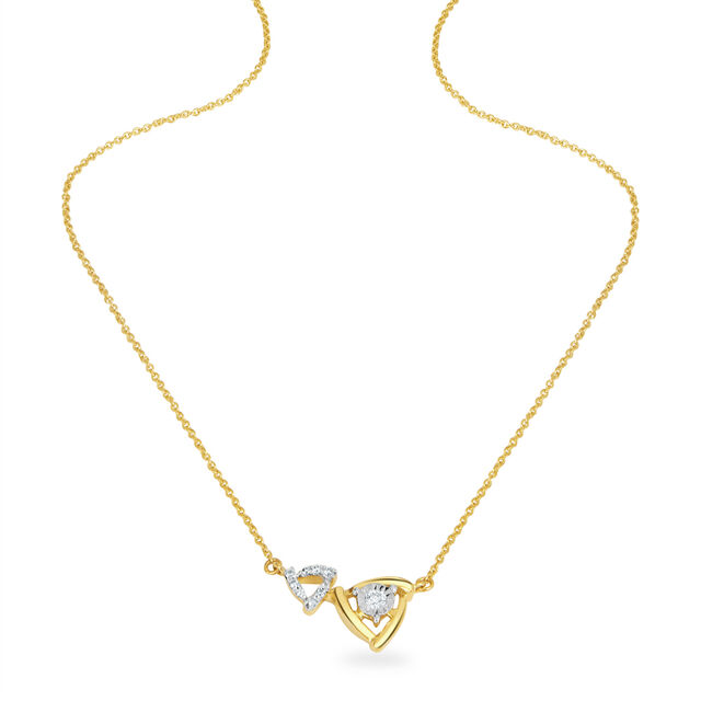 14KT Yellow Gold Apple Of My Eye Diamond Pendant With Chain,,hi-res image number null