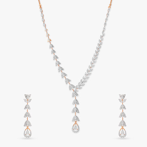 Radiant Diamond Necklace Set
