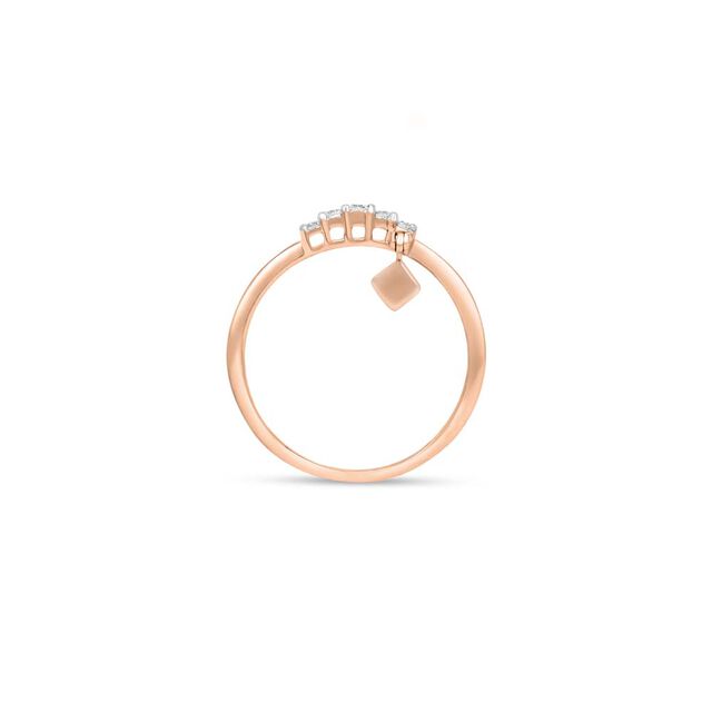 14 KT Rose Gold Pretty Diamond Ring,,hi-res image number null