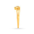 Floral 18 Karat Gold And Diamond Finger Ring,,hi-res image number null
