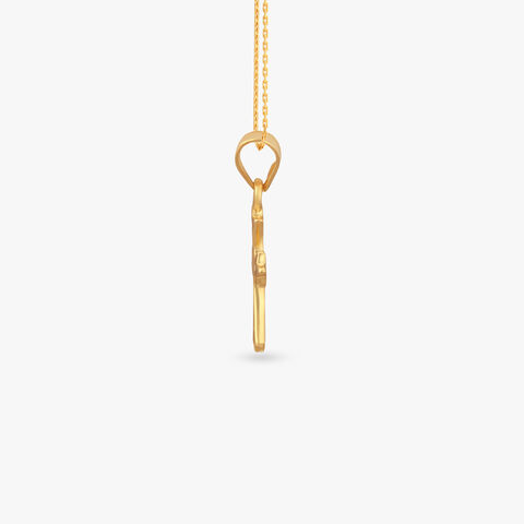 Radiant Cross Gold Pendant