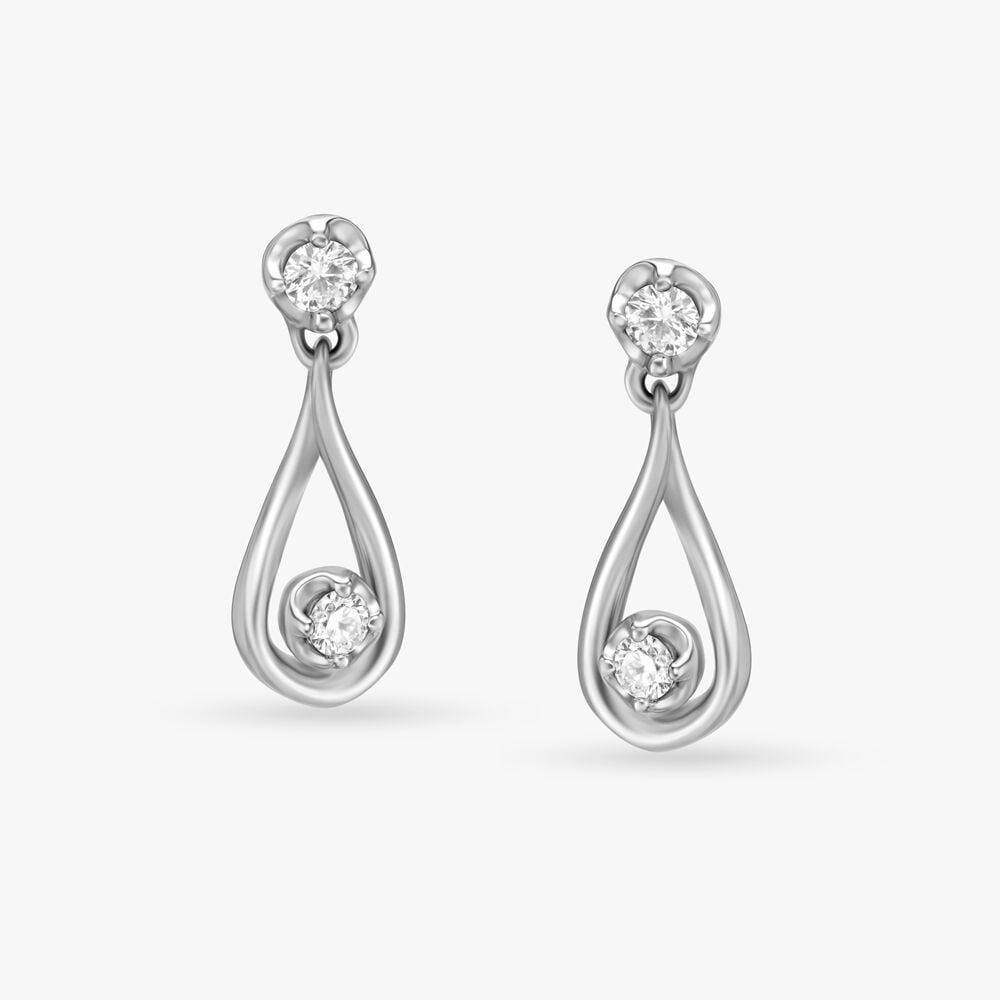Platinum diamond earrings hot sale tanishq
