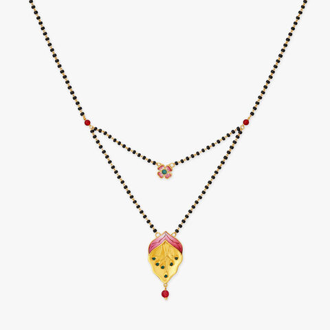 Crimson Veil Gold Mangalsutra