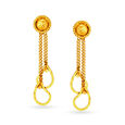 Glistening Paisley Gold Drop Earrings,,hi-res image number null